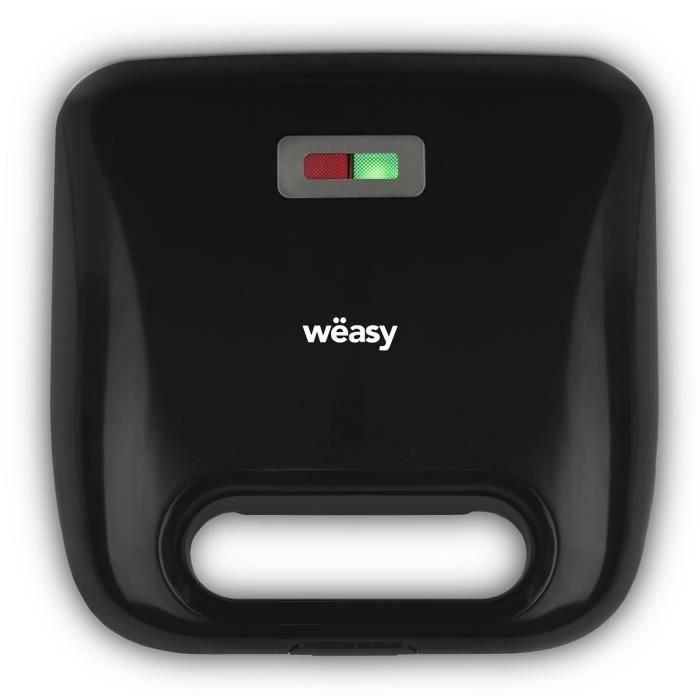 WEASY JOY600 - Sandwichera 4 en 1 - 4 placas intercambiables - 750W - Piloto luminoso - Revestimiento antiadherente