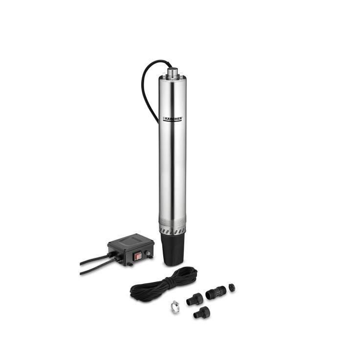 Kärcher BP 6 Bomba de Agua Sumergible para Pozo Profundo 1000W, 5.5 bar, 5000 l/h, Altura 55m, Profundidad 27m, Inox