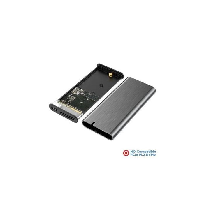 Aisens Caja Externa M.2 NGFF para SSD M.2 SATA a USB 3.1 Gen1, Gris - Compatible con SATA, 2242/2260/2280, Aluminio 2 Aisens Caja Externa M.2 NGFF para SSD M.2 SATA a USB 3.1 Gen1, Gris - Compatible con SATA, 2242/2260/2280, Aluminio 2