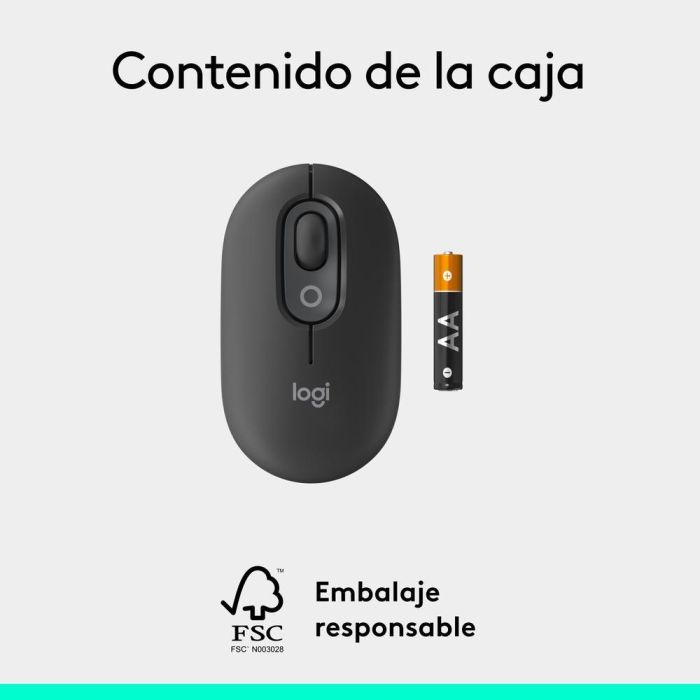 Logitech Ratón Inalámbrico Pop Mouse Grafito - Tecnología Bluetooth, Personalizable, Duración Batería 24 Meses 9 Logitech Ratón Inalámbrico Pop Mouse Grafito - Tecnología Bluetooth, Personalizable, Duración Batería 24 Meses 9
