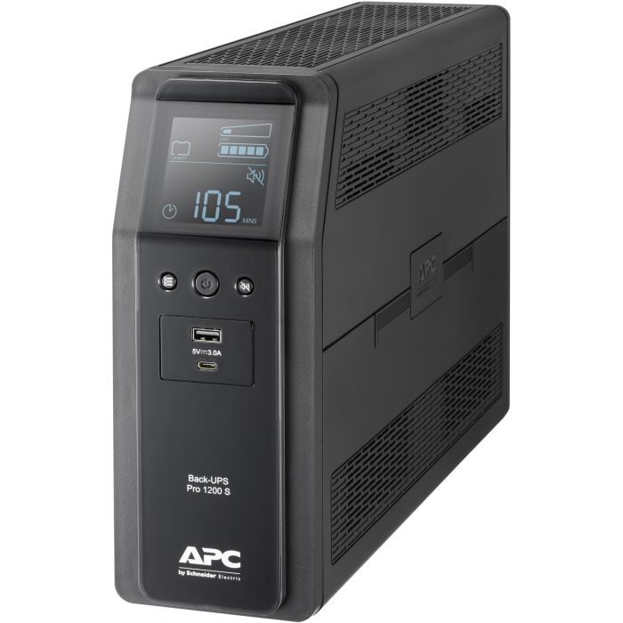 APC BACK UPS PRO BR 1200VA - Sistema de alimentación ininterrumpida (UPS) 1.2 kVA 720 W, 8 salidas AC, BR1200SI 1