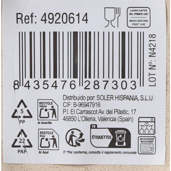 Inde Mug Jumbo "Skyline" Taza Grande de Cerámica, 450 ml (Capacidad), 13 cm x 9 cm x 11 cm (18 Unidades)