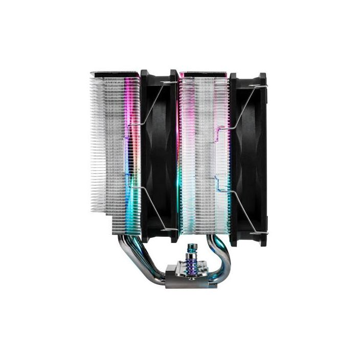 FSP MP7 Refrigerador de aire CPU con ventilador ARGB 120mm, compatible con Intel LGA1851/1700/1200 y AMD AM4/AM5, 153 x 123.5 x 125 mm - Negro