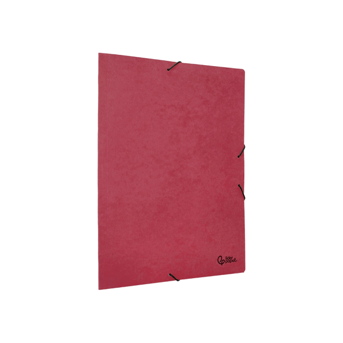 Liderpapel Carpeta con Gomas y Tres Solapas, Cartón Prespán, Formato A3, Color Rojo 2
