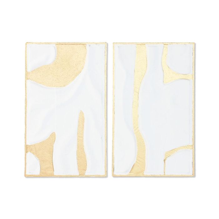 Decoracion Pared Glam DKD Home Decor Blanco Dorado 2.5 x 80.5 x 48 cm (2 Unidades) Decoracion Pared Glam DKD Home Decor Blanco Dorado 2.5 x 80.5 x 48 cm (2 Unidades)