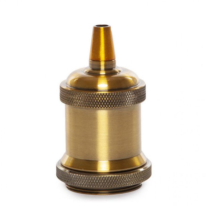 Portalámparas E27 de Cobre Macizo, Acabado Dorado, Estilo Retro Vintage. Base de Cobre Puro para Larga Vida Útil. SKD-L004 1 Portalámparas E27 de Cobre Macizo, Acabado Dorado, Estilo Retro Vintage. Base de Cobre Puro para Larga Vida Útil. SKD-L004 1