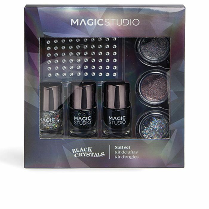Set de Maquillaje Magic Studio Black Crystals Nail 7 Piezas