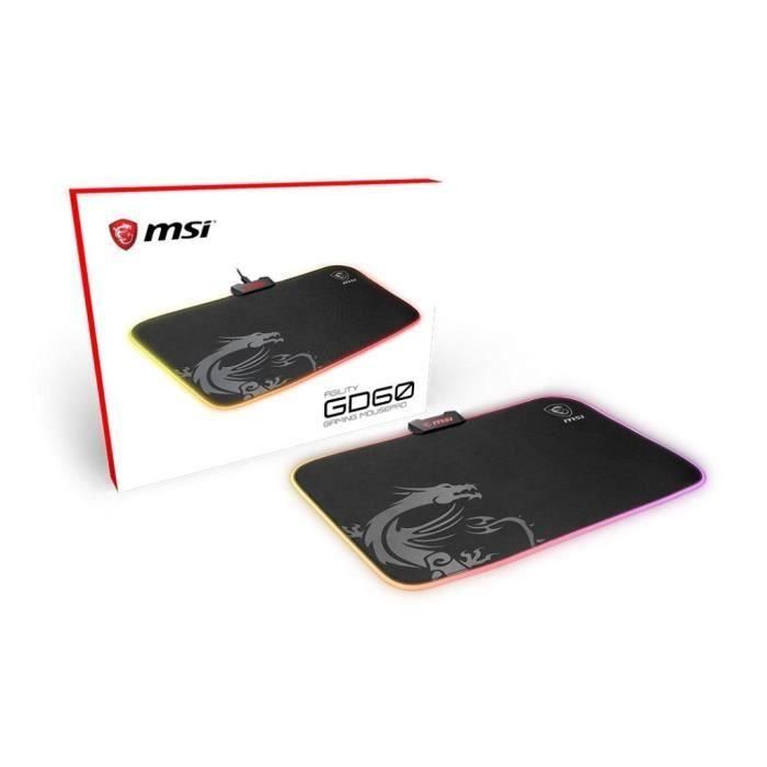 MSI Agility GD70 Alfombrilla de ratón para juegos Negro 3 MSI Agility GD70 Alfombrilla de ratón para juegos Negro 3