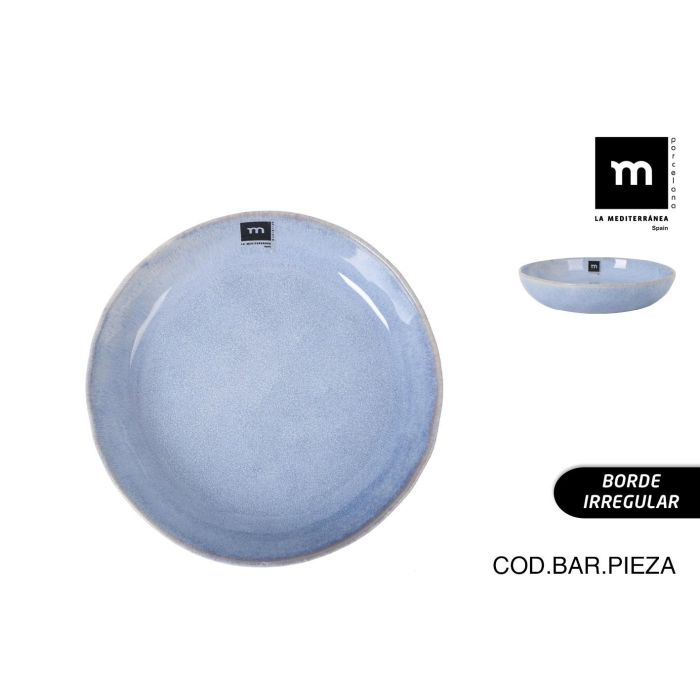 La Mediterranea Plato Hondo Macarella Blue 21 cm x 4 cm, 661 g (18 Unidades) 0 La Mediterranea Plato Hondo Macarella Blue 21 cm x 4 cm, 661 g (18 Unidades) 0