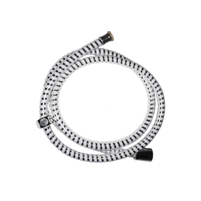 Edm Flexo de ducha flexible PVC blanco/cromo 1,5 m