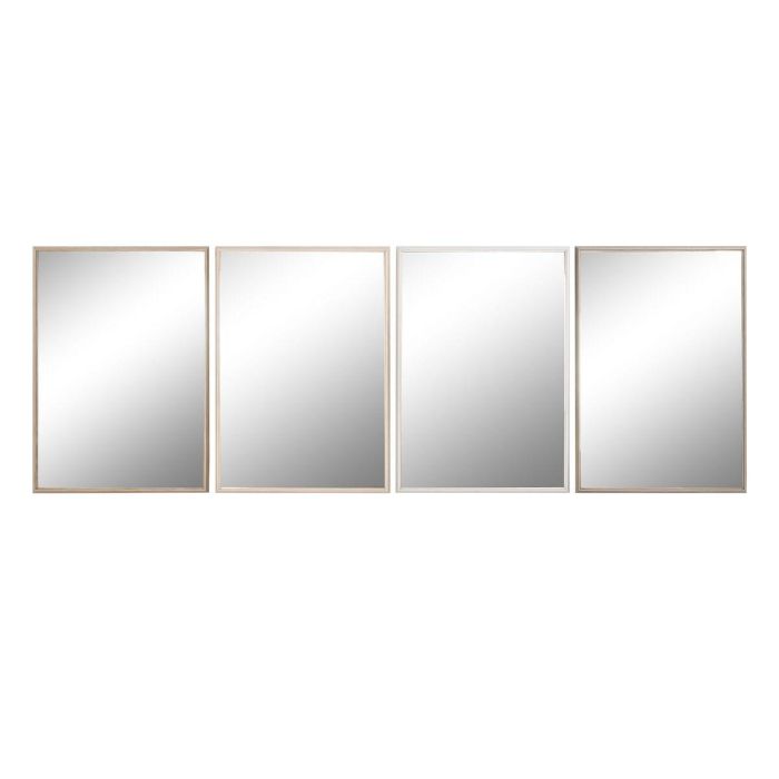 Espejo de pared Home ESPRIT Blanco Marrón Beige Gris Cristal Poliestireno 63,3 x 2,6 x 89,6 cm (4 Unidades) 0 Espejo de pared Home ESPRIT Blanco Marrón Beige Gris Cristal Poliestireno 63,3 x 2,6 x 89,6 cm (4 Unidades) 0