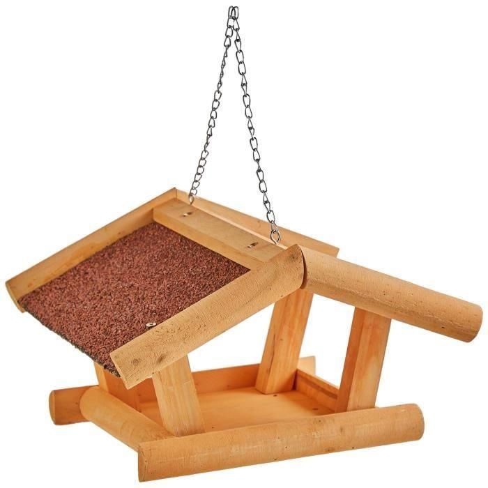 Kerbl Comedero para Pájaros Stubbs de Pino con Barniz Protector y Techo Bituminoso Resistente al Agua, 29x28x18cm 1 Kerbl Comedero para Pájaros Stubbs de Pino con Barniz Protector y Techo Bituminoso Resistente al Agua, 29x28x18cm 1