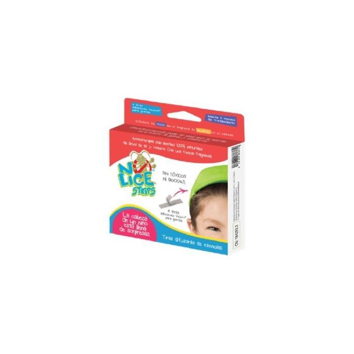 NO LICE Tiras Auto-Adhesivas Antipiojos 2 Unidades