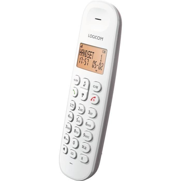 Teléfono inalámbrico fijo - LOGICOM - DECT ILOA 155T SOLO - Taupe - Con contestador automático 2