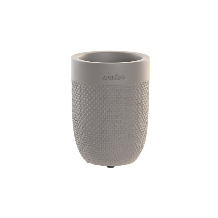 Vaso Basicos DKD Home Decor Gris 8 x 10.5 x 8 cm