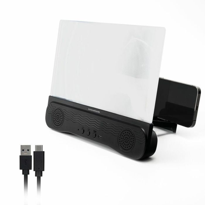 Amplificador de Pantalla para Móviles con Altavoz Recargable Screenier InnovaGoods 2 Amplificador de Pantalla para Móviles con Altavoz Recargable Screenier InnovaGoods 2