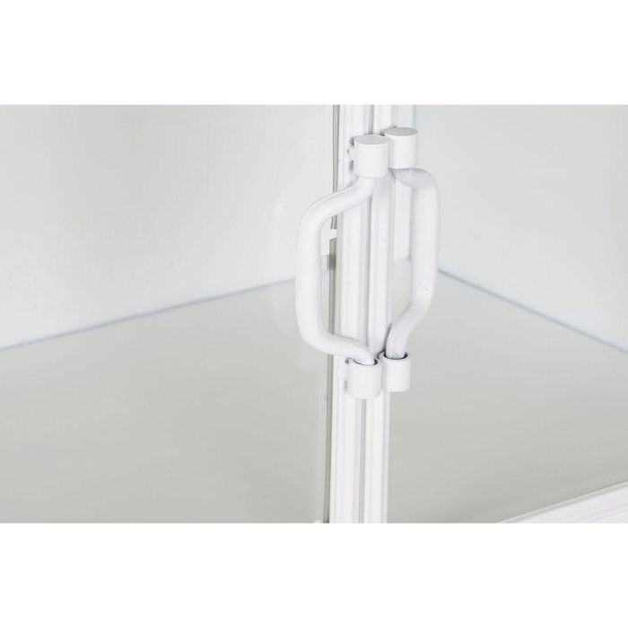Consola DKD Home Decor Blanco Metal Cristal 120 x 35 x 80 cm 4 Consola DKD Home Decor Blanco Metal Cristal 120 x 35 x 80 cm 4
