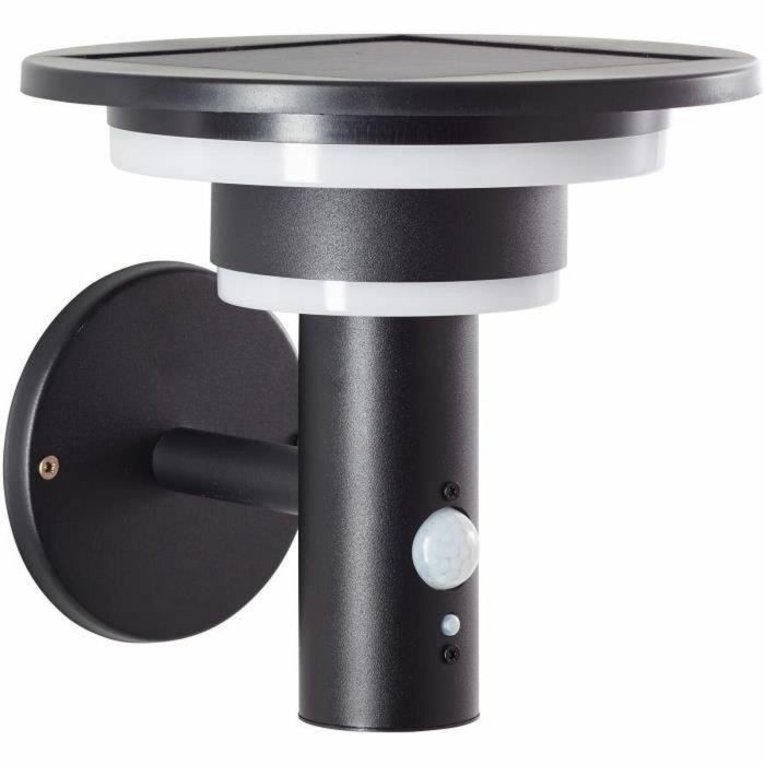 Brilliant BRI4004353437731 Aplique de Exterior Garvina LED Solar, Detector Movimiento, Acero Inoxidable, 4W, Negro 3