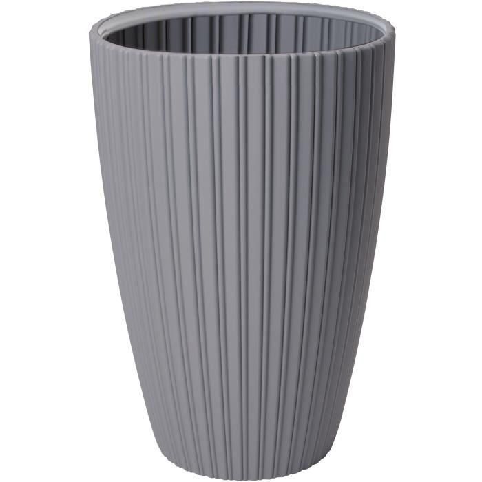 Maceta - Garden ID - Fancy - 40 x 58 cm - Para jardín, balcones o interiores - Gris claro Maceta - Garden ID - Fancy - 40 x 58 cm - Para jardín, balcones o interiores - Gris claro