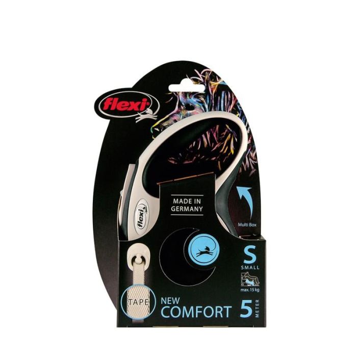 Correa para Perro Flexi NEW COMFORT 5 m Negro Talla S 1