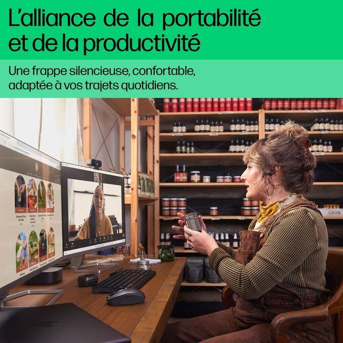 HP 460 Teclado Bluetooth Inalámbrico Multi-dispositivo (3), Compacto con Numpad, Batería 24 meses, Teclas Ergonómicas, Resistente a Derrames 21