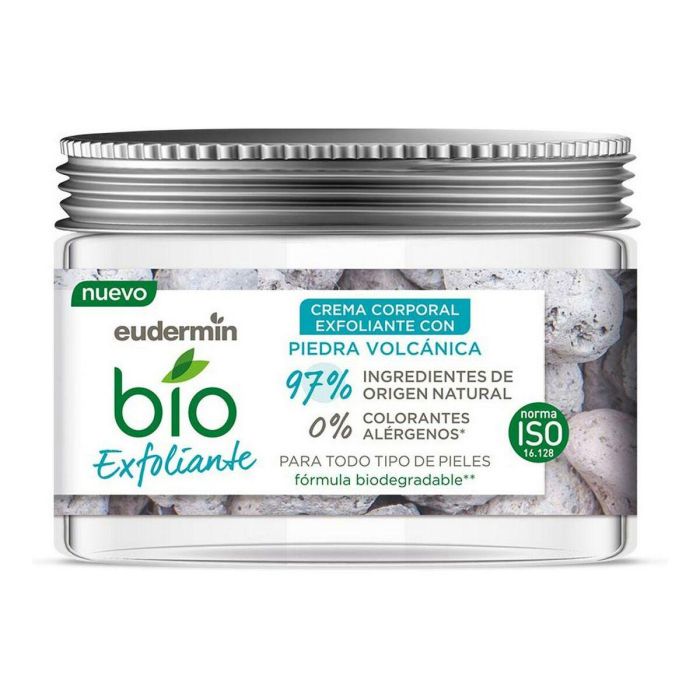 Eudermin Exfoliante Corporal BIO Tarro 300 ml con Piedra Volcánica e Ingredientes Naturales