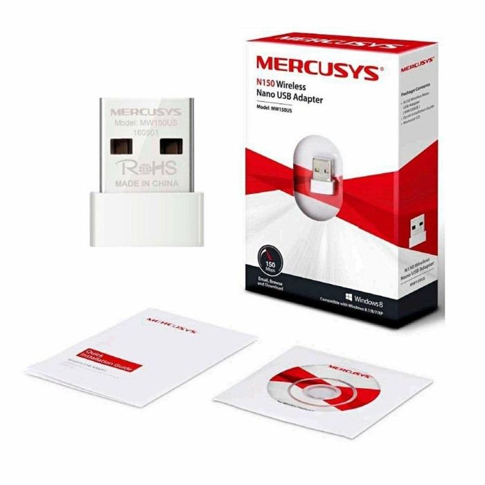ADAPTADOR RED MERCUSYS MW150US USB2.0 WiFi-N/150MBPS NANO 12