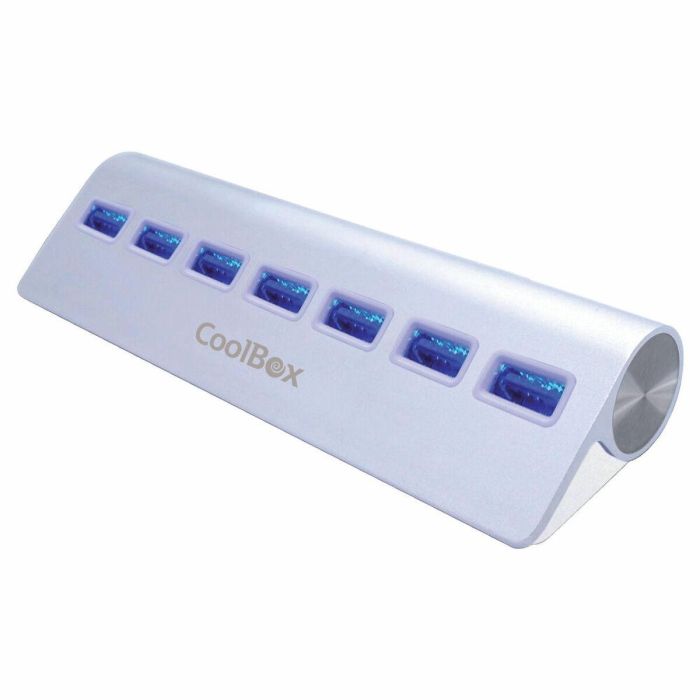 Hub USB CoolBox COO-HU7ALU3 Plateado 1