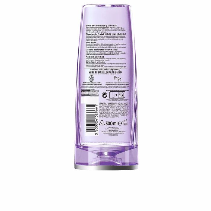 L'Oréal Paris Elvive Hidra Hialurónico Champú 72h Hidratación 370 ml 1