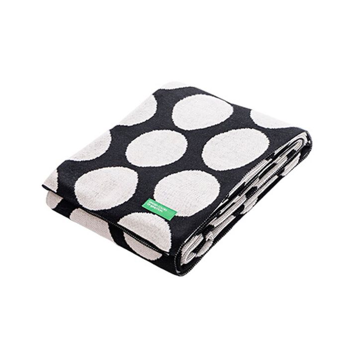 Manta Benetton Negro Topos 140 x 190 cm 0 Manta Benetton Negro Topos 140 x 190 cm 0