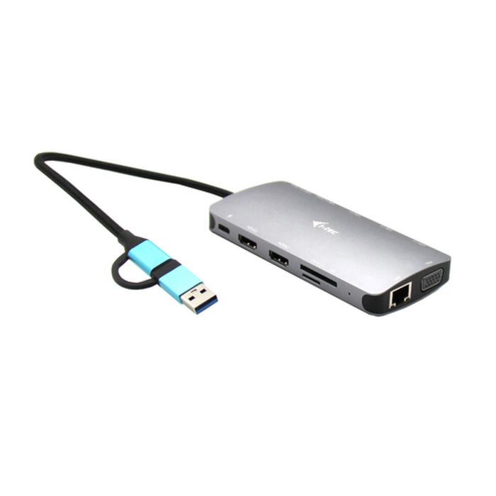 Hub USB i-Tec CANANOTDOCKPD Plateado
