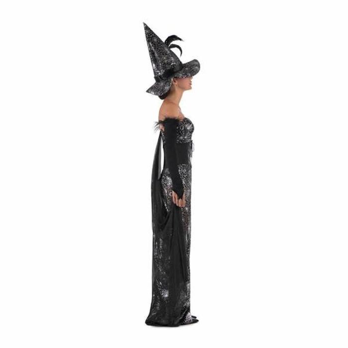 Disfraz bruja cuervo sombrero, vestido con body, tirantes, corpiño y capa con mitones talla s 5 Disfraz bruja cuervo sombrero, vestido con body, tirantes, corpiño y capa con mitones talla s 5