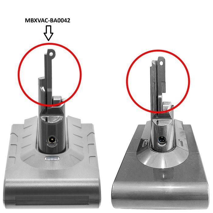 CoreParts Batería para Dyson (Tipo E) SV10, V8, 56.16Wh 21.6V Li-ion 2600mAh Negra 2