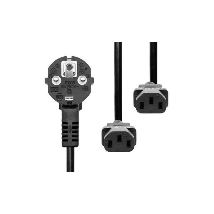 MicroConnect Cable de Alimentación Schuko (CEE 7/7) Divisor en Y - 2x C13, 3m. Para Conectar 2 PCs, Monitores o Proyectores en Europa 2 MicroConnect Cable de Alimentación Schuko (CEE 7/7) Divisor en Y - 2x C13, 3m. Para Conectar 2 PCs, Monitores o Proyectores en Europa 2