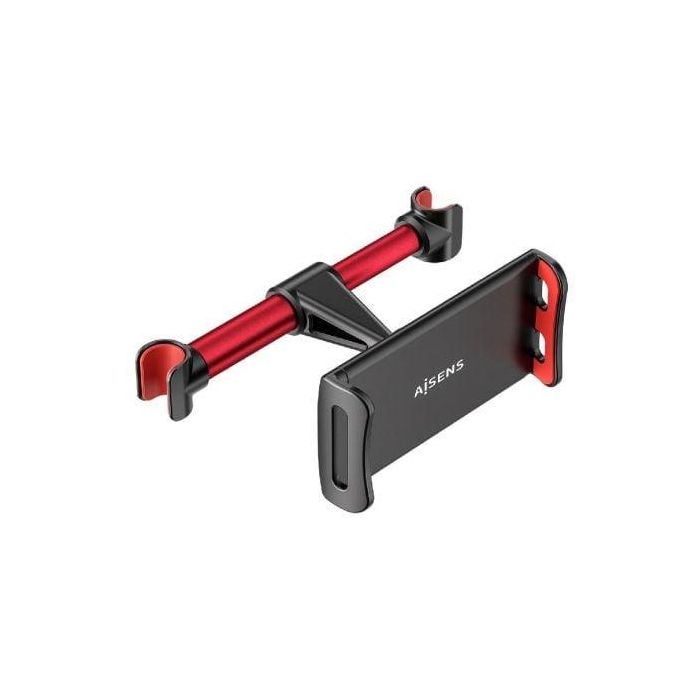 Aisens Soporte de Coche Ajustable para Reposacabezas, Compatible con Teléfonos y Tablets de 5 a 12 Pulgadas, Negro-Rojo Aisens Soporte de Coche Ajustable para Reposacabezas, Compatible con Teléfonos y Tablets de 5 a 12 Pulgadas, Negro-Rojo