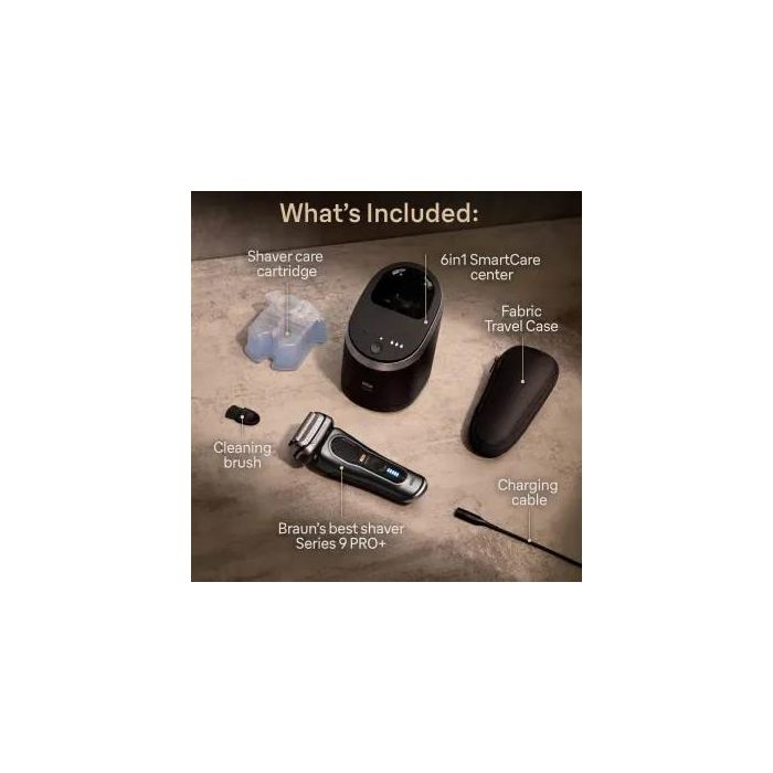 Braun Rasierer Series 9 Pro+ 9565cc Máquina de afeitar de láminas Wet & Dry Metálico Tecnología Sonic Autonomía 60 min 6