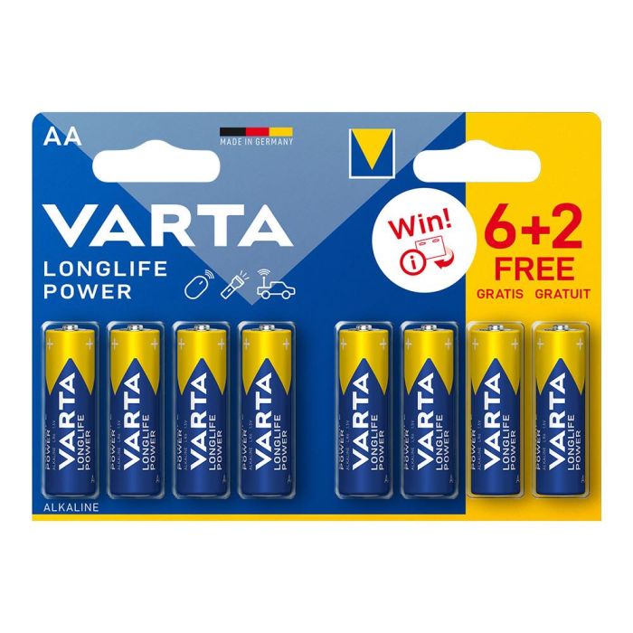 Ult. unidades pack 10 blisters 6+2 pilas aa longlife power varta 1 Ult. unidades pack 10 blisters 6+2 pilas aa longlife power varta 1