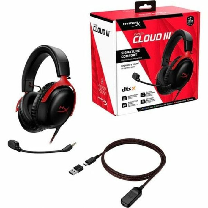 Auriculares con Micrófono HyperX Cloud III Negro 1 Auriculares con Micrófono HyperX Cloud III Negro 1