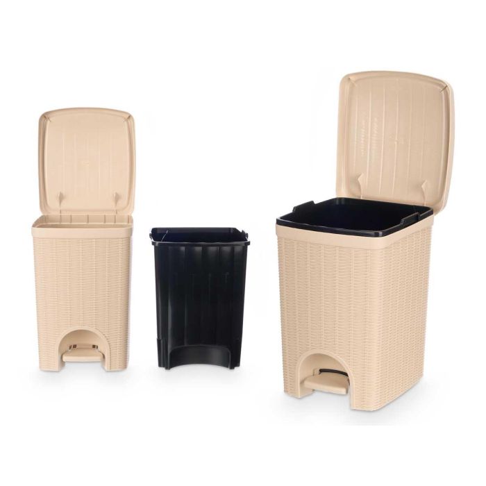 Papelera Elegance Crema 20L Stefanplast 27.5x38.5x31 cm, Apertura pedal (6 Unidades) 1 Papelera Elegance Crema 20L Stefanplast 27.5x38.5x31 cm, Apertura pedal (6 Unidades) 1