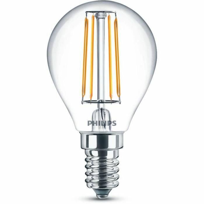 Philips Bombilla LED Classic Esférica E14 Equivalente 40W Luz Blanca Cálida No Regulable Philips Bombilla LED Classic Esférica E14 Equivalente 40W Luz Blanca Cálida No Regulable