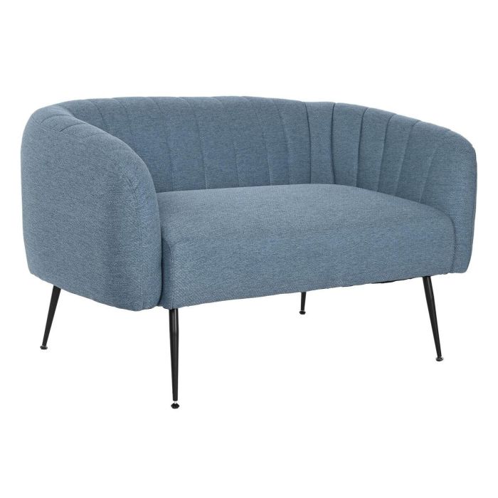 Sofa Scandi DKD Home Decor Azul Negro 75 x 73 x 129 cm