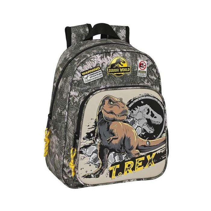 Mochila Escolar Jurassic World Warning Gris 27 x 33 x 10 cm 1