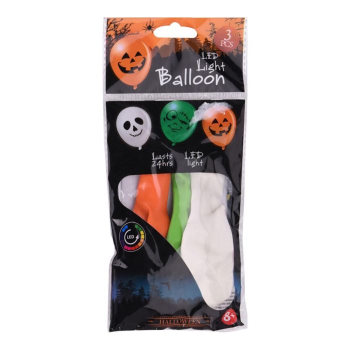 Pack 3 globos halloween con led 1