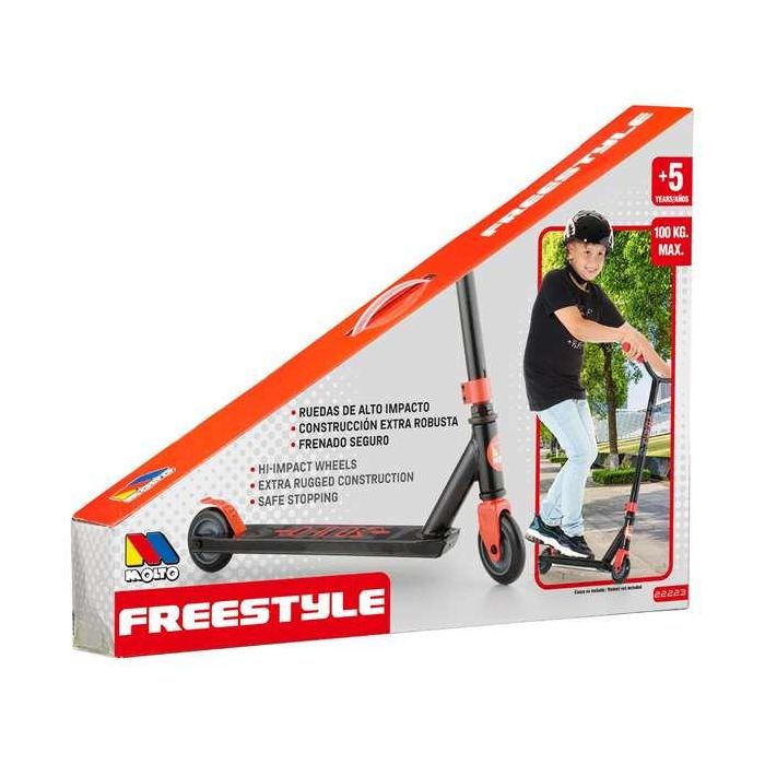 Molto Patinete Free Style Scooter Deluxe Rojo con 2 Ruedas de 56 cm, Fabricado en Metal y Plástico Resistente, Ideal para Niños de 5 a 99 Años 2 Molto Patinete Free Style Scooter Deluxe Rojo con 2 Ruedas de 56 cm, Fabricado en Metal y Plástico Resistente, Ideal para Niños de 5 a 99 Años 2
