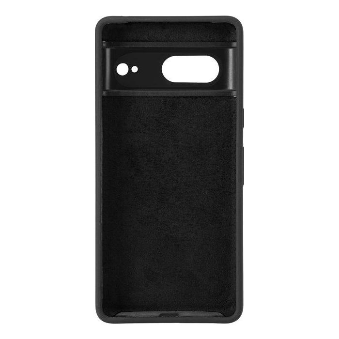 eSTUFF Funda de silicona Google Pixel 7, MADRID - Negra, protección trasera y lateral con tacto sedoso y microfibra