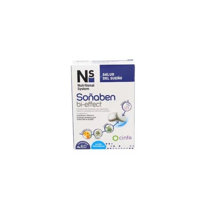 Ns Soñaben Bi-Effect Melatonina 1,85 Mg 60 Comp