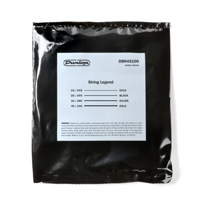 Dunlop Juego Cuerdas Bajo Nickel Medium Light 45-100 Calibre Medium Light para Bajo Eléctrico 2