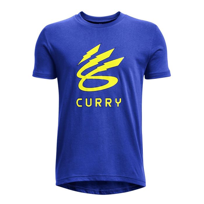 Camiseta de Manga Corta Hombre Under Armour Curry Lightning Logo Azul 0 Camiseta de Manga Corta Hombre Under Armour Curry Lightning Logo Azul 0