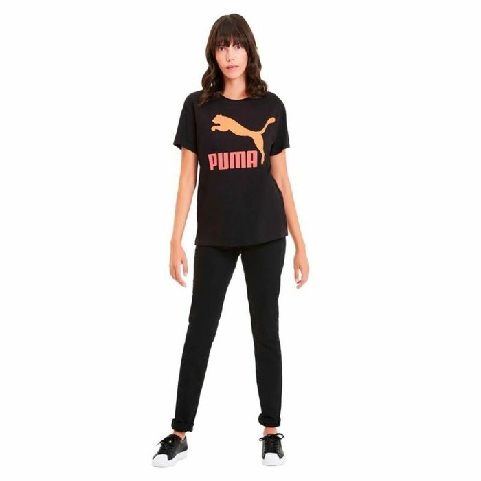 Camiseta de Manga Corta Mujer Puma Classics Logo Tee Negro 3