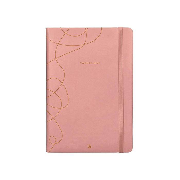 Agenda Encuadernada Liderpapel Efira A5 2025 Dia Pagina Color Rosa Nude Papel 70 gr 1